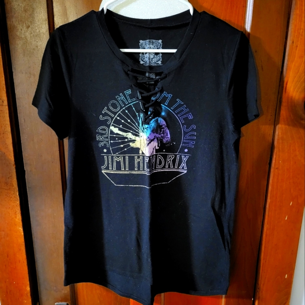 Jimi hendrix women's tee, size large.